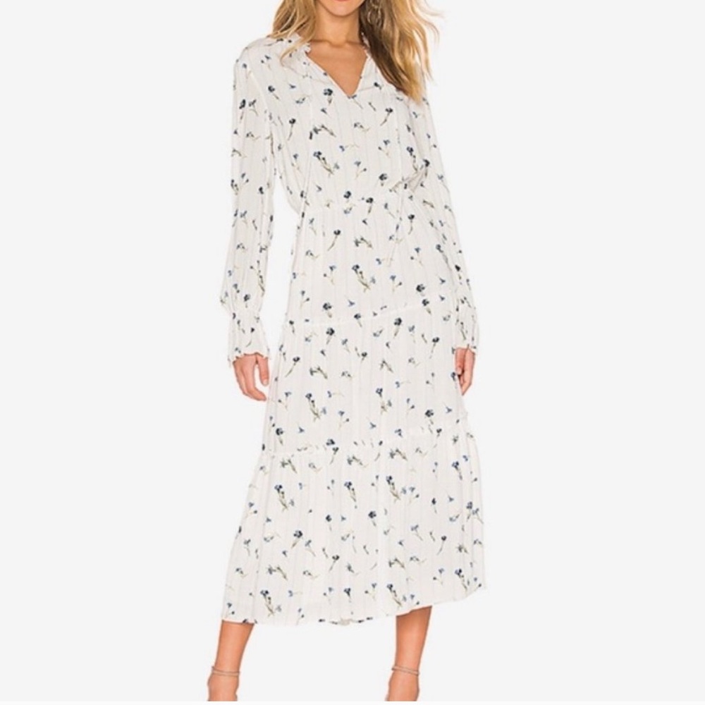 Joie Long Sleeve Midi Floral Dress, small